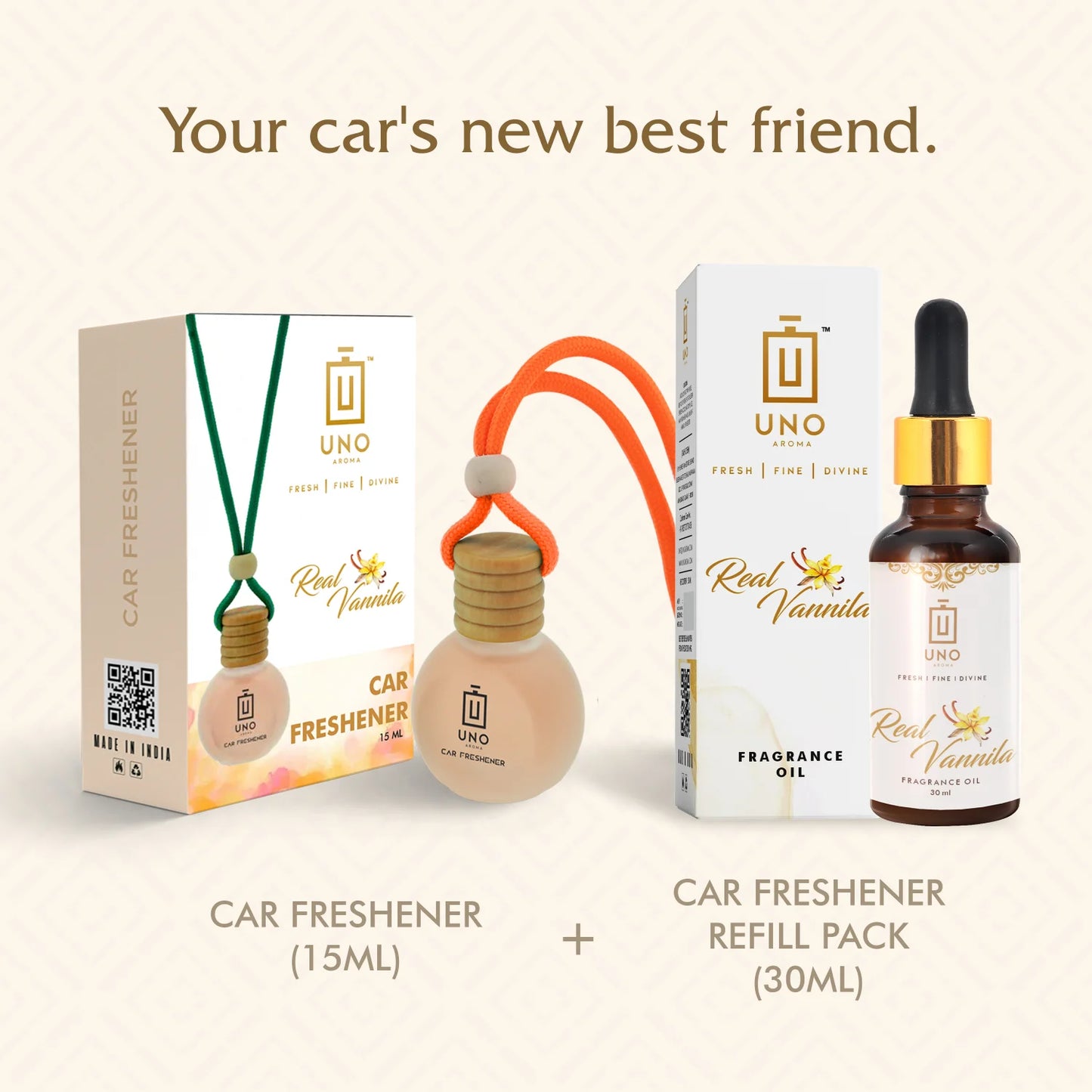 Real Vanilla - Hanging Car Freshener