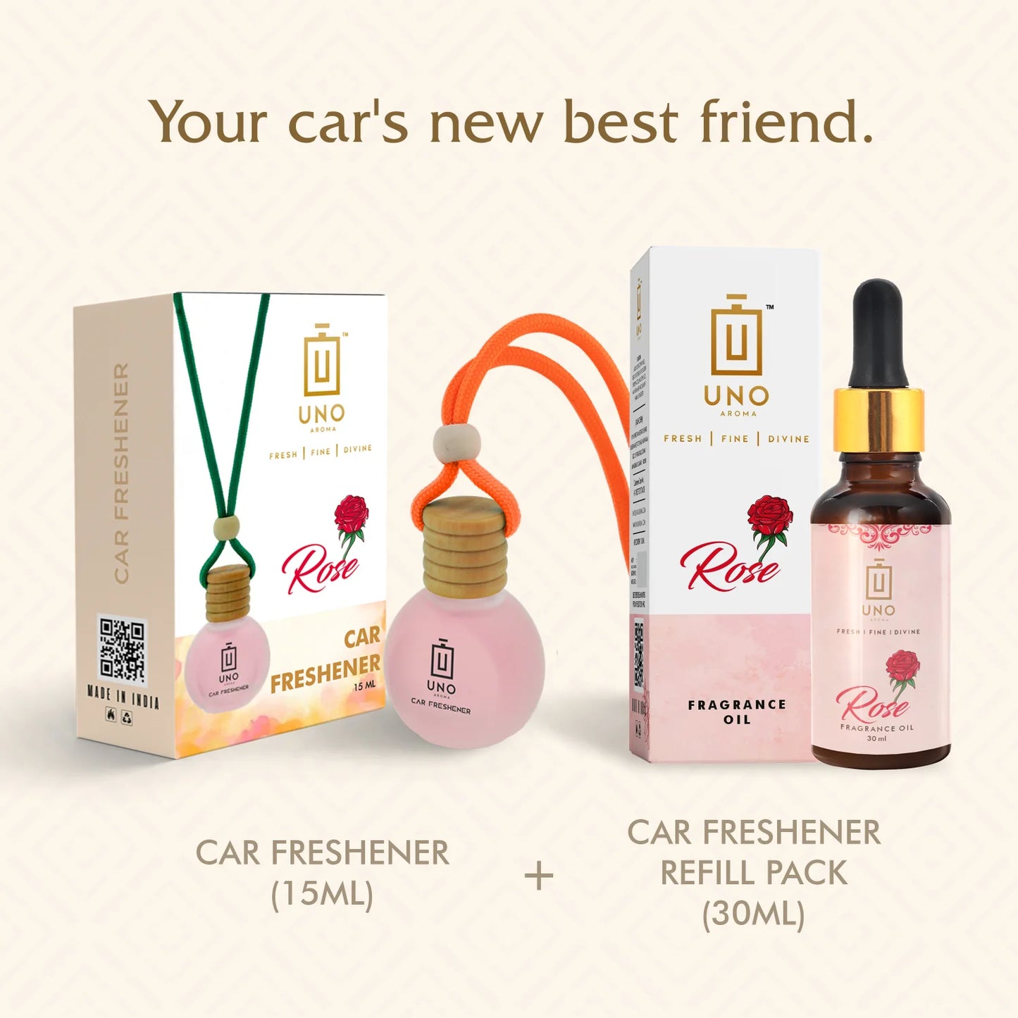 Rose - Hanging Car Freshener