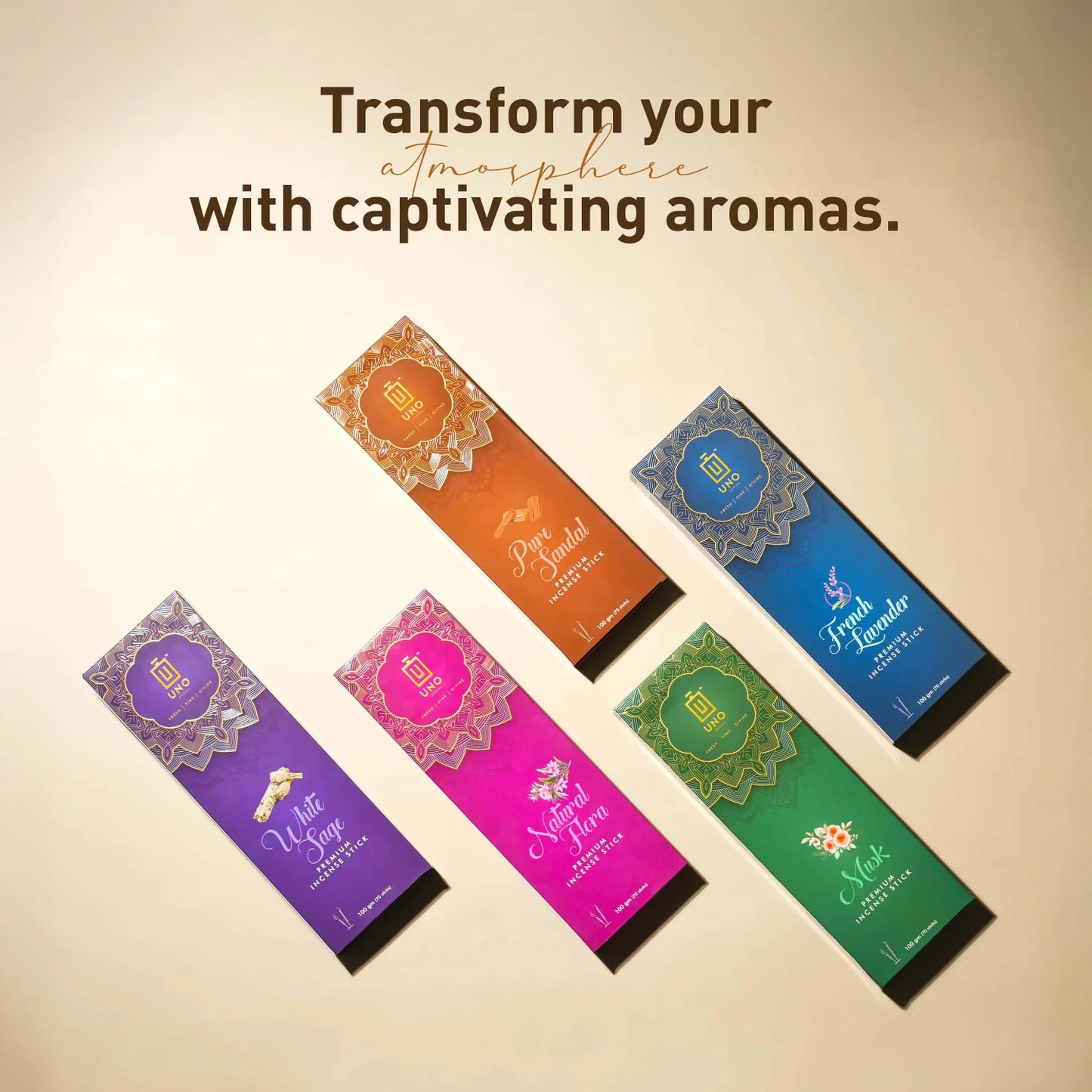 Combo (Pack of 5) - Incense Sticks (Agarbatti)