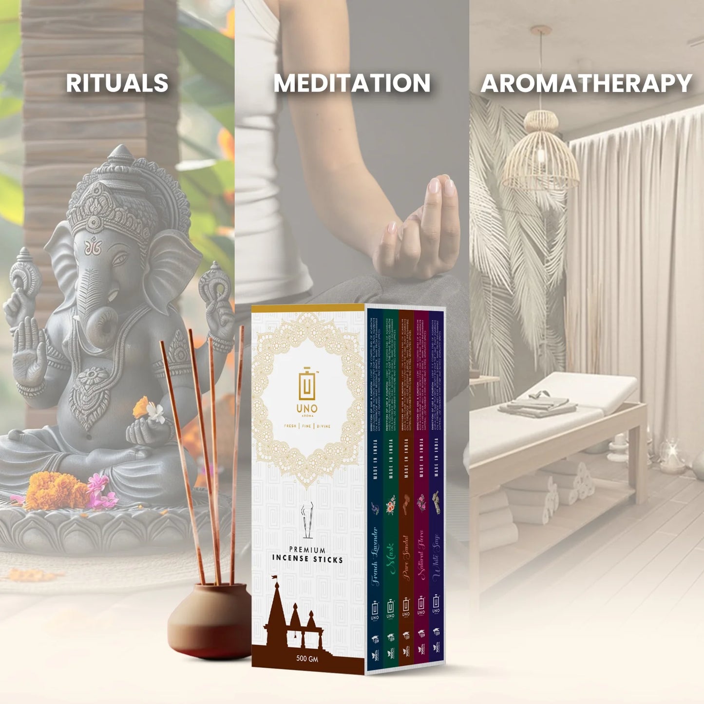 Combo (Pack of 5) - Incense Sticks (Agarbatti)