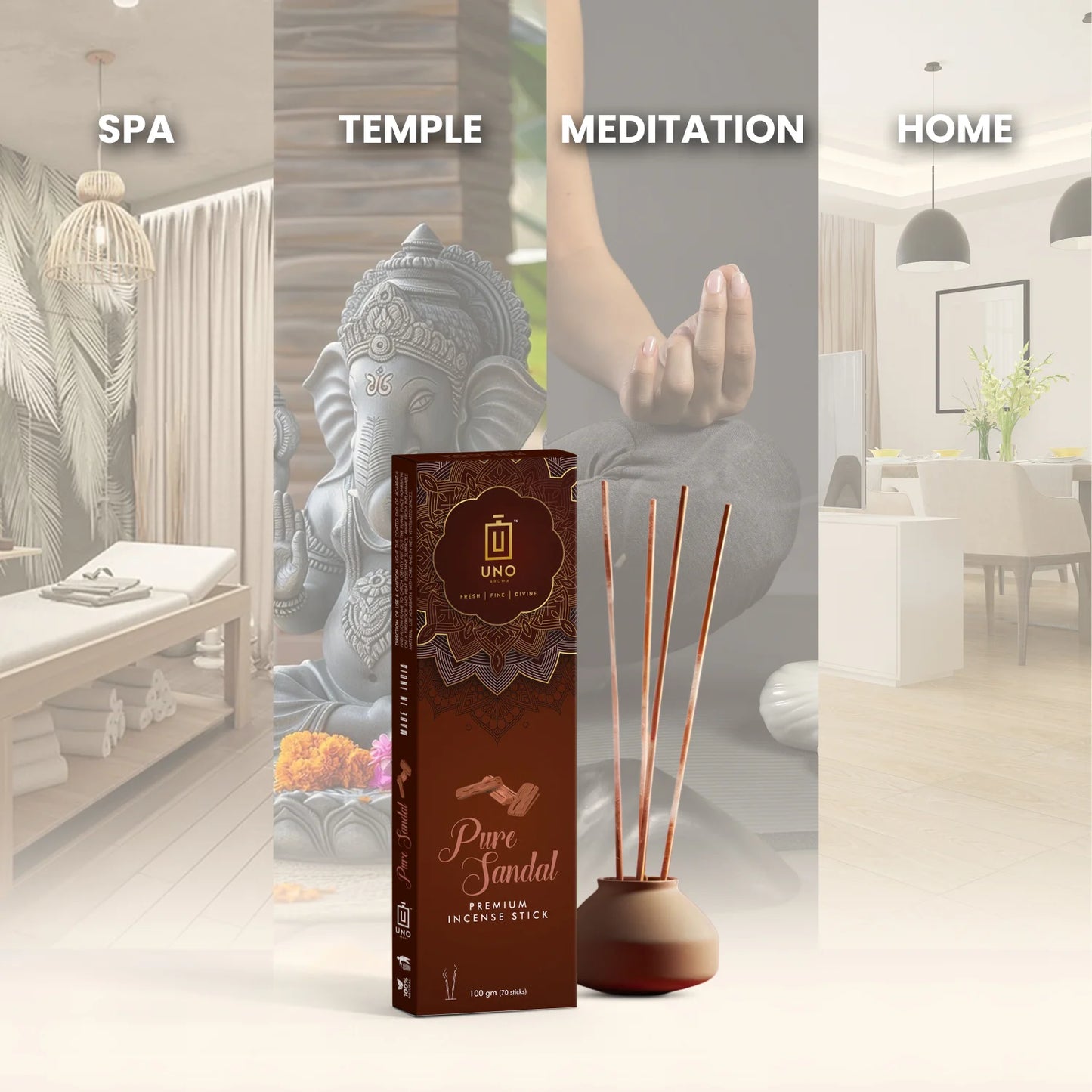 Pure Sandal - Incense Sticks (Agarbatti)