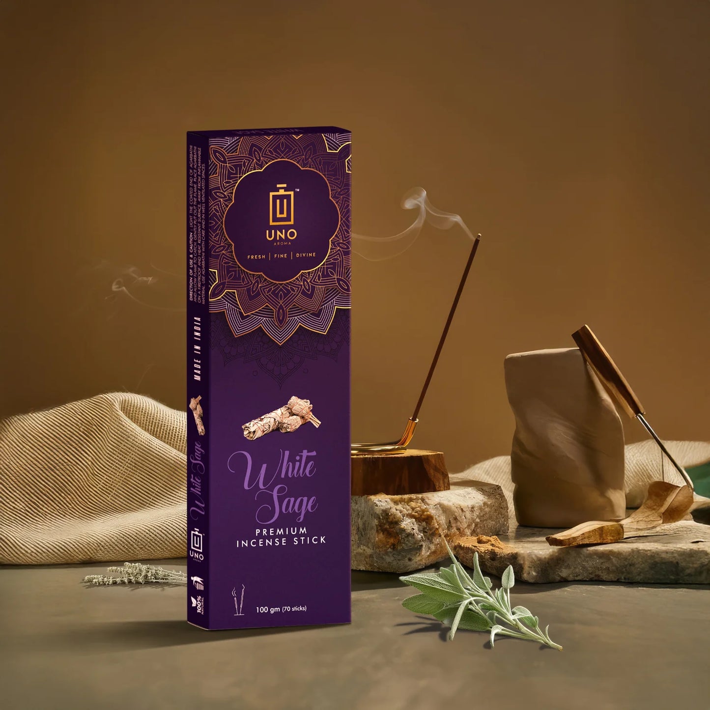 White Sage - Incense Sticks (Agarbatti)