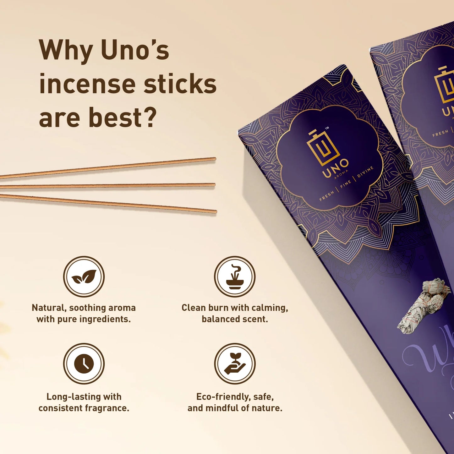 White Sage - Incense Sticks (Agarbatti)
