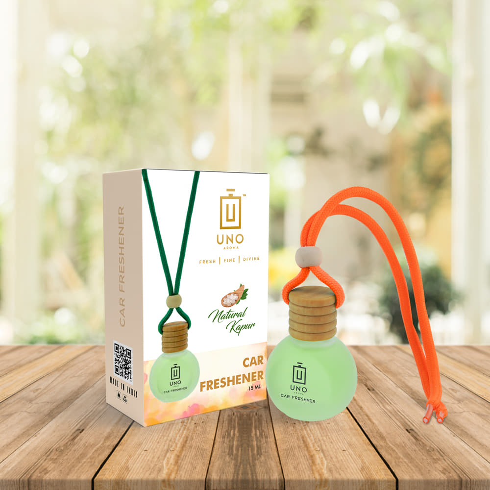 Natural Kapur Camphor Hanging Car Freshener UNO Aroma
